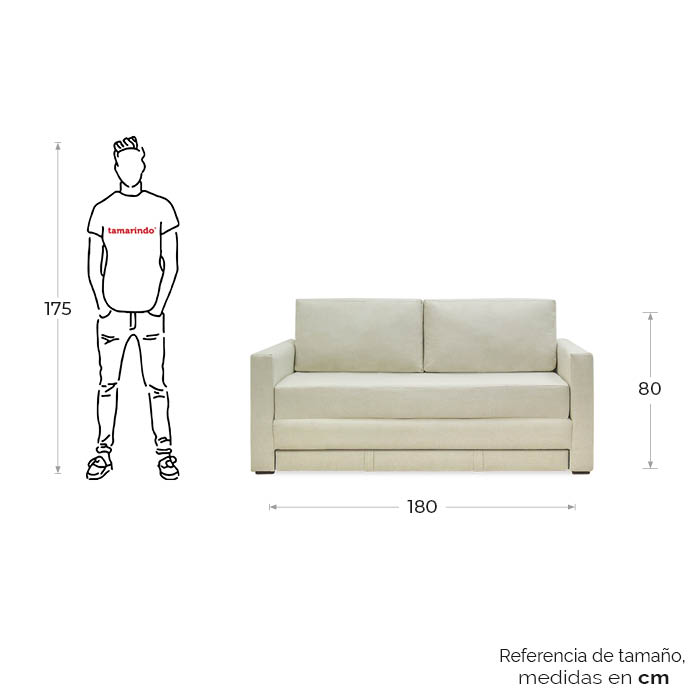 Sofa Cama Tela Taupe Koia | Sofá Cama y Futones | salas